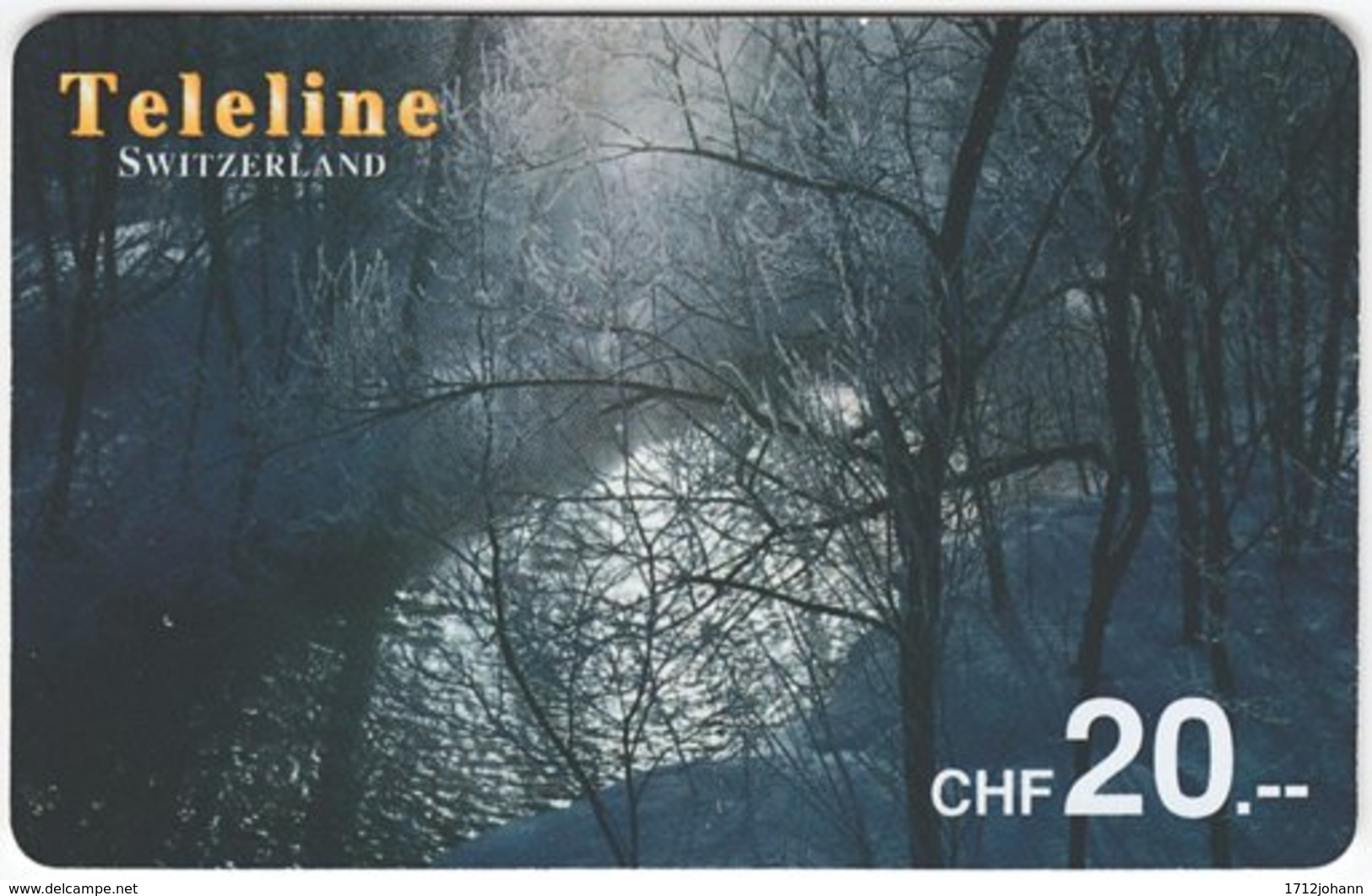 SWITZERLAND D-130 Prepaid Teleline - Landscape, Winter - Used - Svizzera