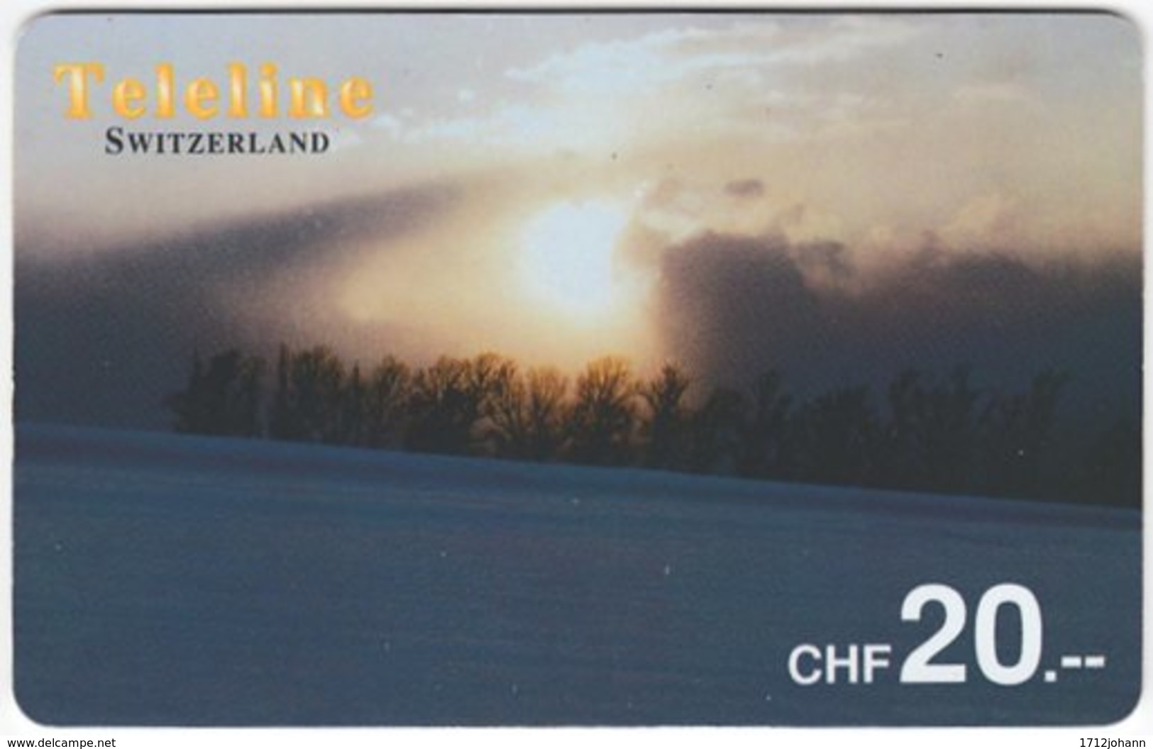 SWITZERLAND D-128 Prepaid Teleline - Landscape, Winter - Used - Schweiz