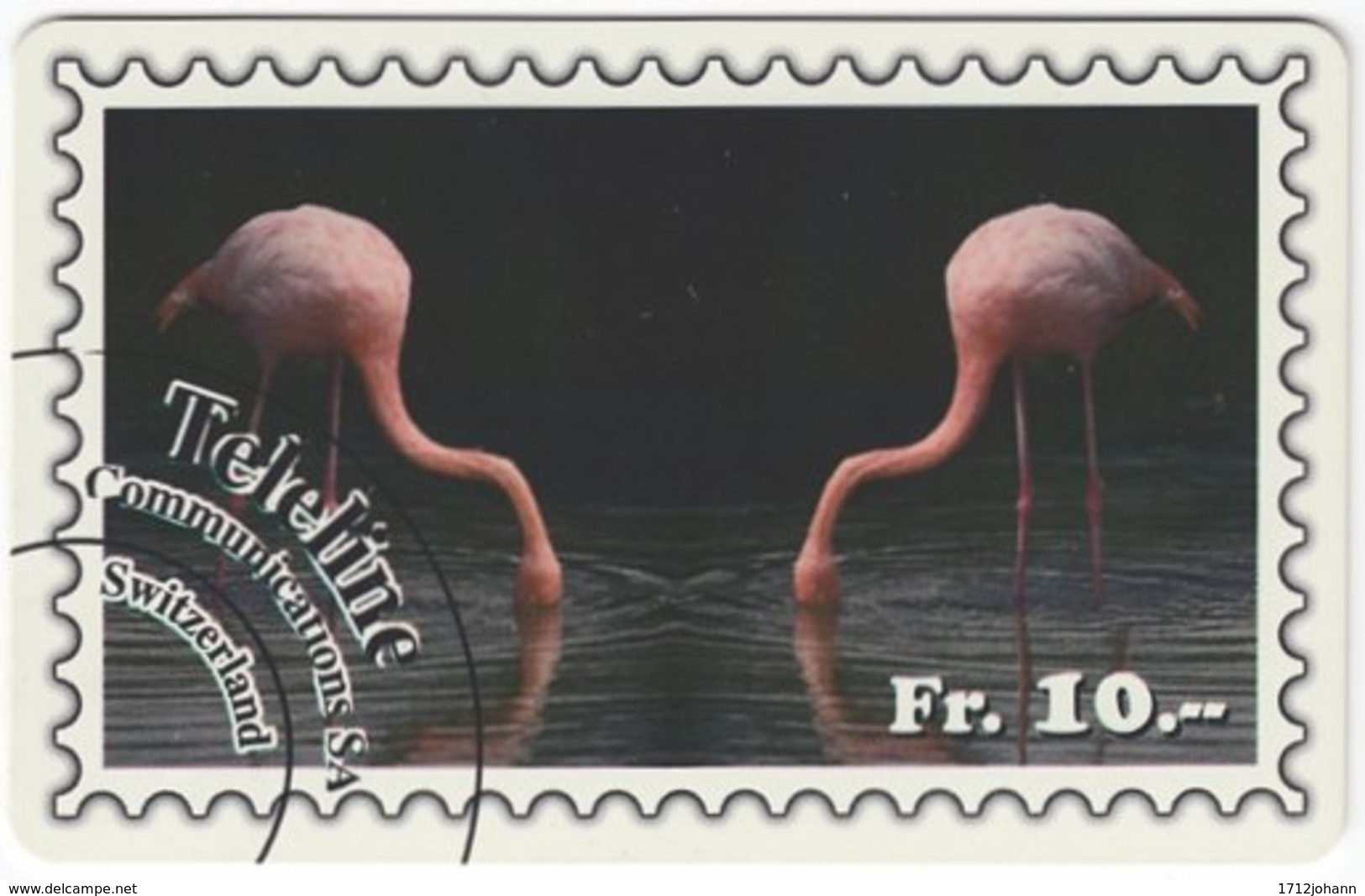 SWITZERLAND D-119 Prepaid Interroute - Animal, Bird, Flamingo - Used - Zwitserland