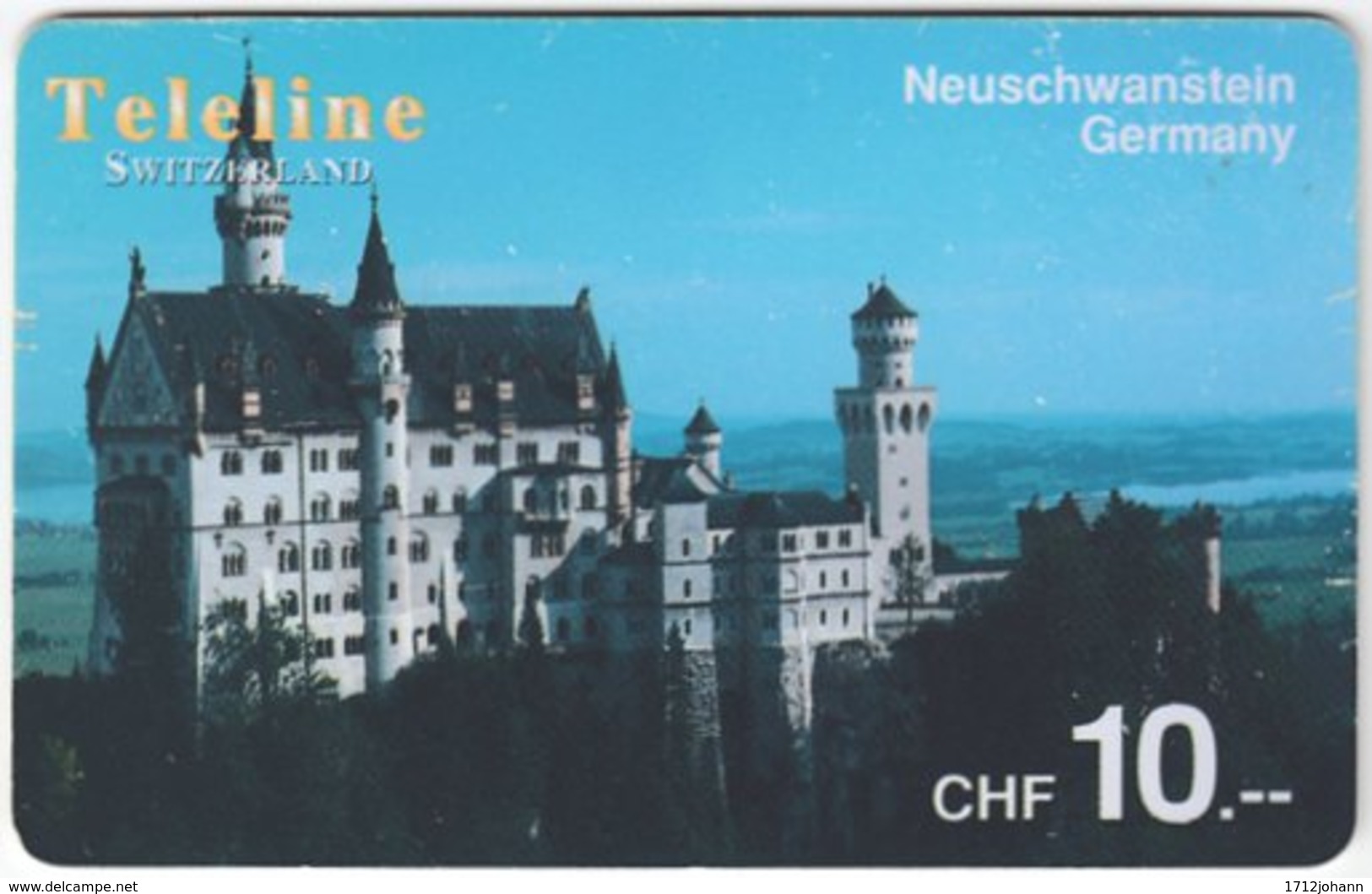 SWITZERLAND D-115 Prepaid Teleline - Landmark, Neuschwanstein - Used - Suiza