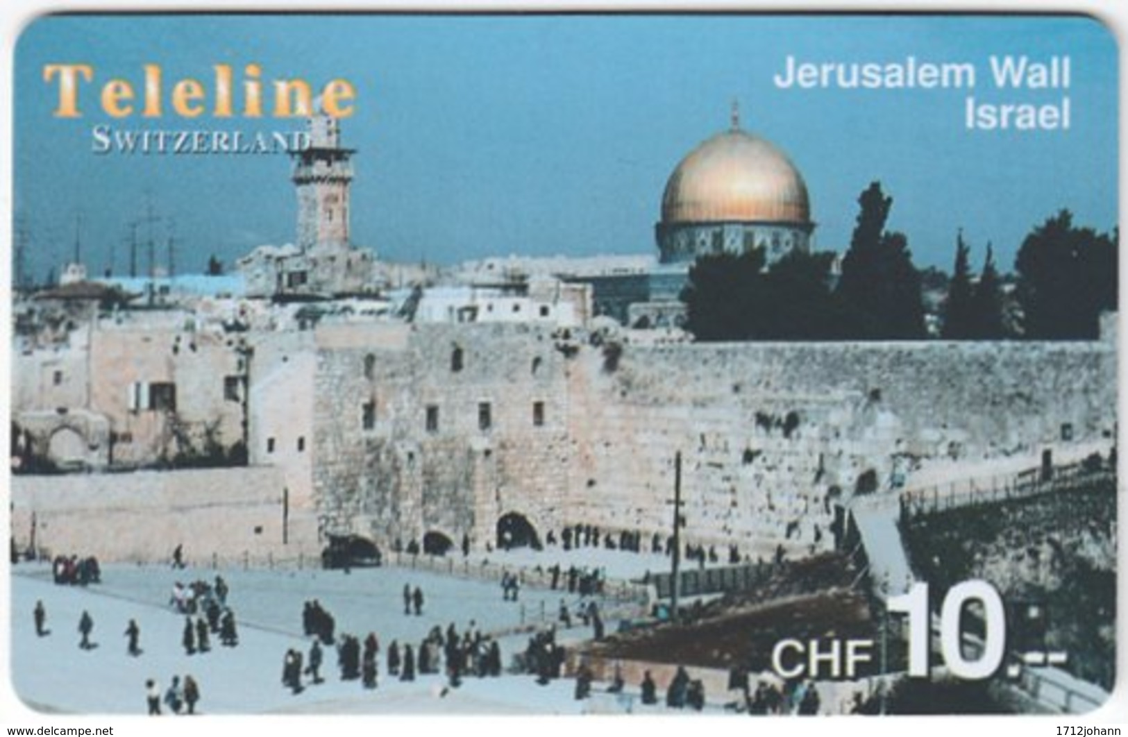 SWITZERLAND D-111 Prepaid Teleline - Landmark, Jerusalem - Used - Schweiz