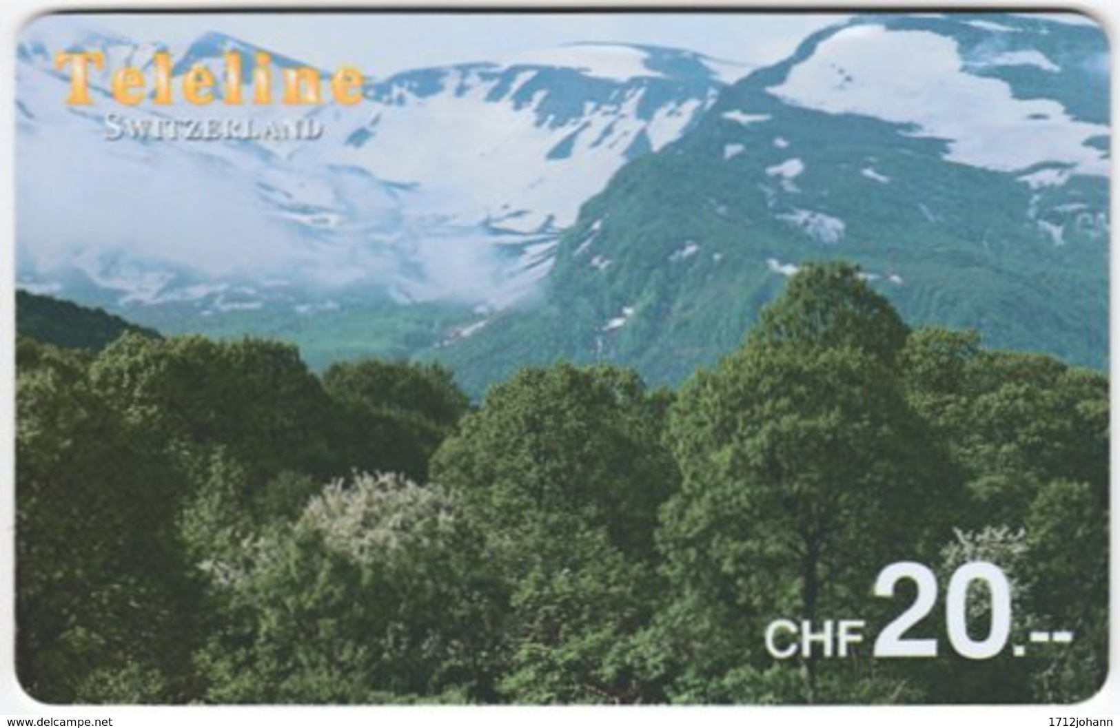 SWITZERLAND D-086 Prepaid Teleline - Landscape, Mountains - Used - Schweiz