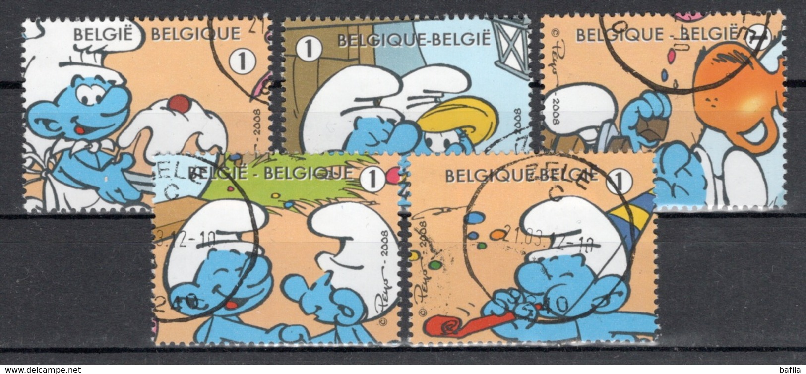 BELGIE: COB 3809/3813 Gestempeld. - Used Stamps