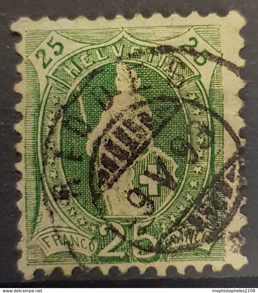 SWITZERLAND 1882/99 - Canceled - Sc# 83 - 25r - Usati