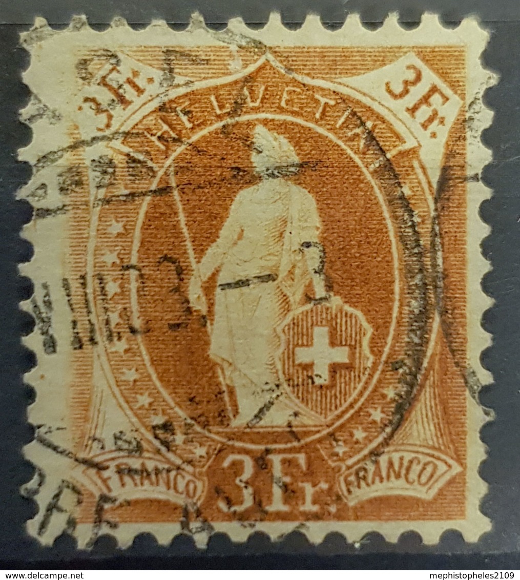 SWITZERLAND 1882/1904 - Canceled - Sc# 88b - 3Fr - Usados