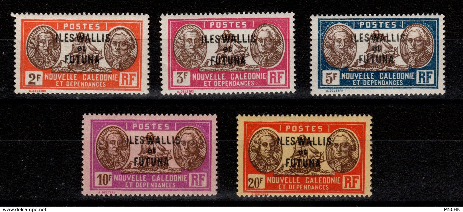 Wallis Et Futuna - YV 61 / 62 / 63 / 64 / 65 N* (trace) Cote 15,25 Euros - Unused Stamps