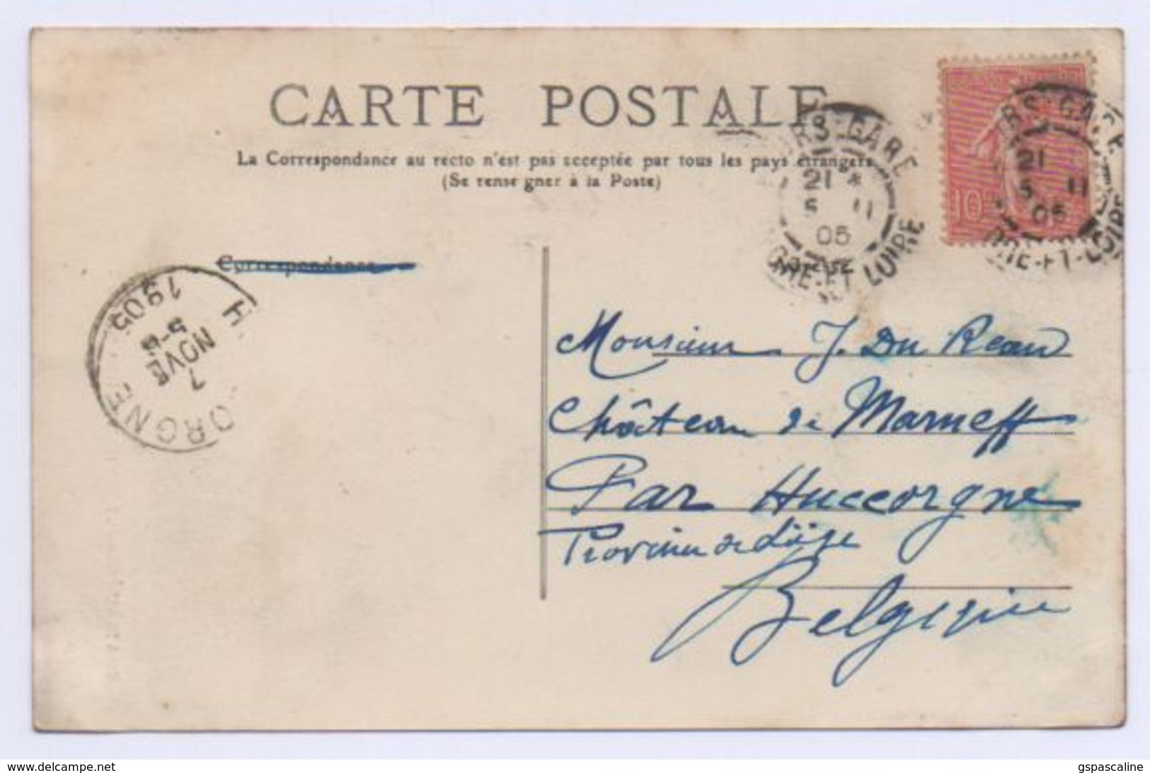 37 CHÂTEAU RENAULT - Vieille Maison Rue Du Tertre De L'Horloge. Courrier De 1905 - Sonstige & Ohne Zuordnung