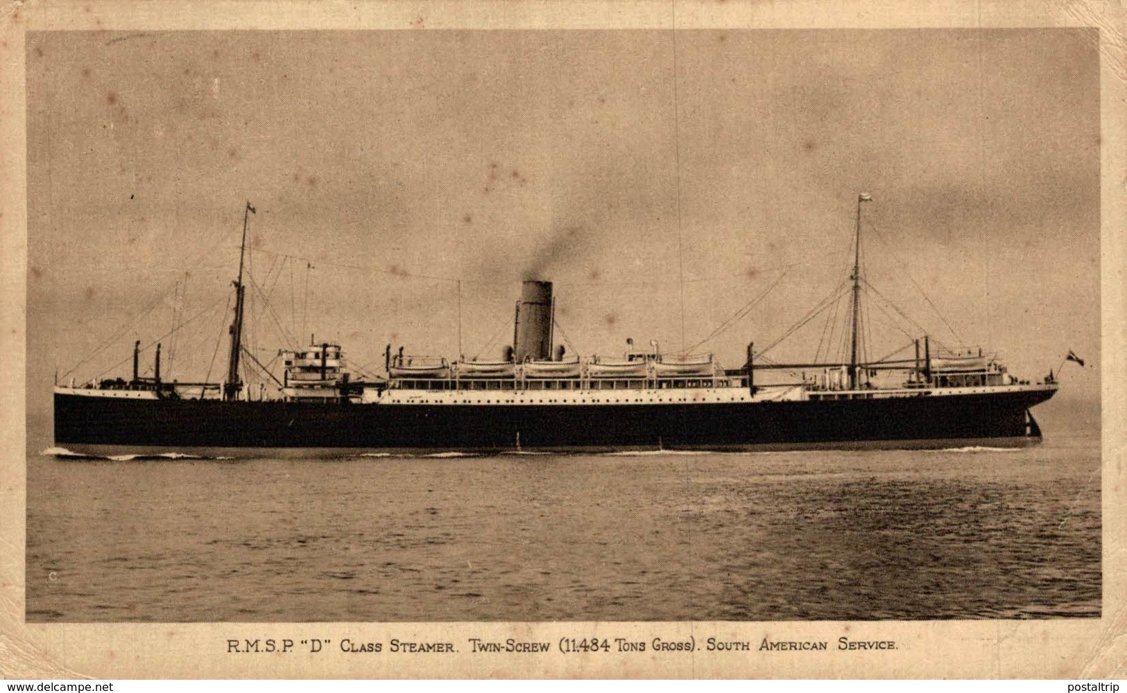RMSP D CLASS STEAMER SOUTH AMERICAN SERVICE - Paquebote