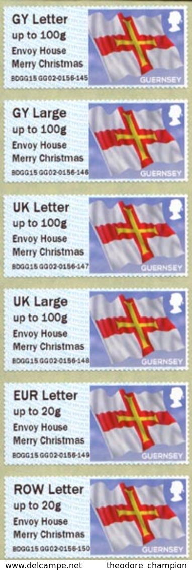 GUERNESEY Distributeurs Merry Christmas 6v 2015 Neuf ** MNH - Guernesey