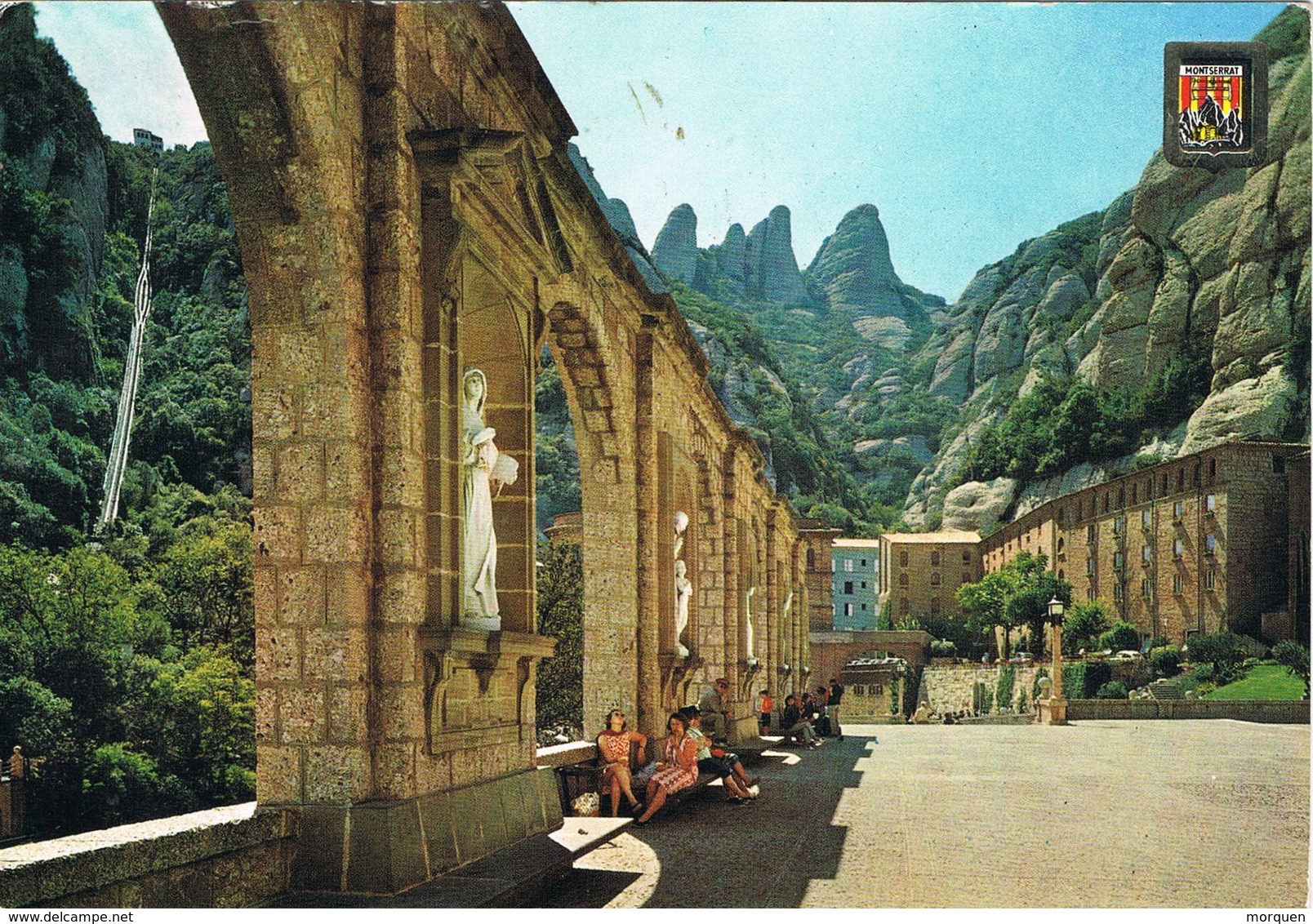 34872. Postal MONTSERRAT (Barcelona) 1967. Rodillo Especial Montaña Santa - Cartas & Documentos