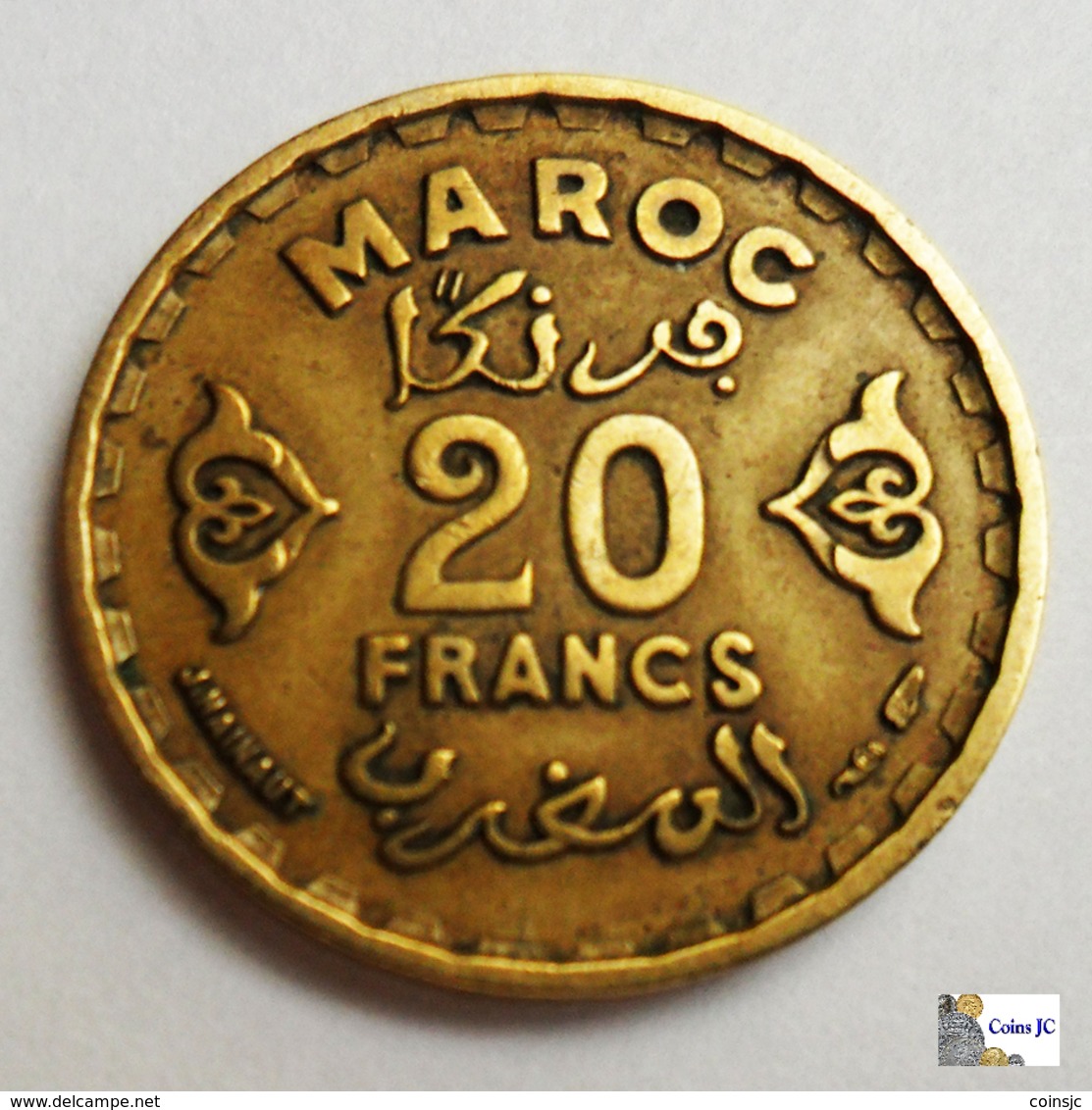 MARRUECOS - 20 Francs - AH1371:1951 - Marruecos