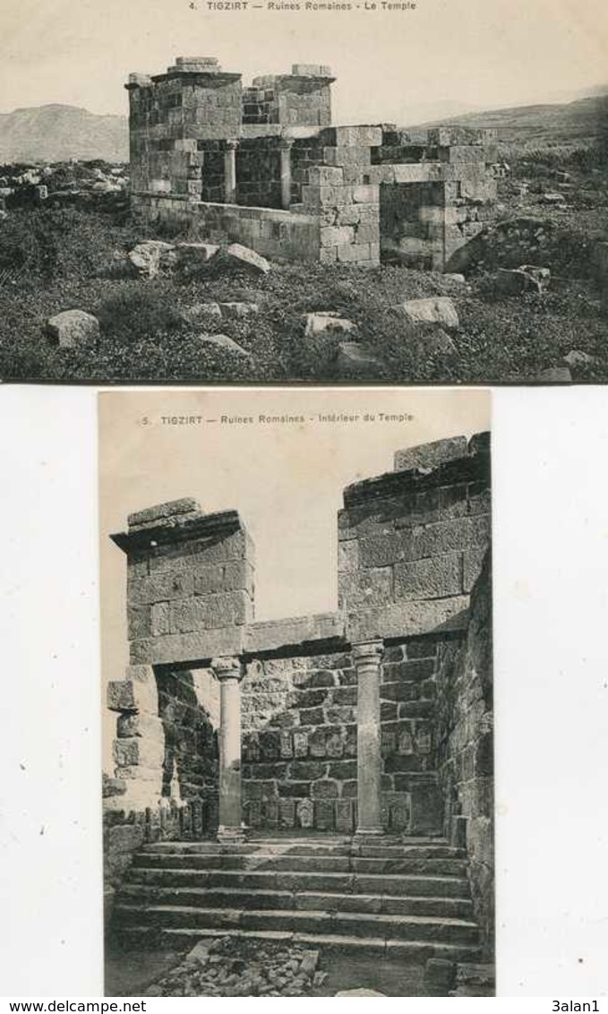 TIGZIRT  = Ruines Romaines  = Le Temple  (lot De 2)   1133 - Other & Unclassified