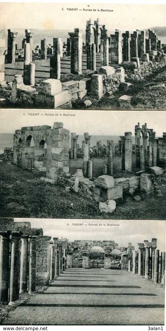 TIGZIRT  = Ruines Romaines  = La Basilique  (lot De 3)   1133 - Other & Unclassified