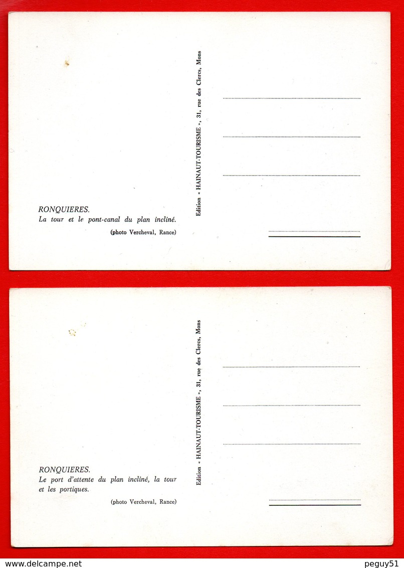 Ronquières (Braine-le-Comte). Plan incliné (Canal Bruxelles-Charleroi.1968). Lot de 12 cartes. Voir descriptions