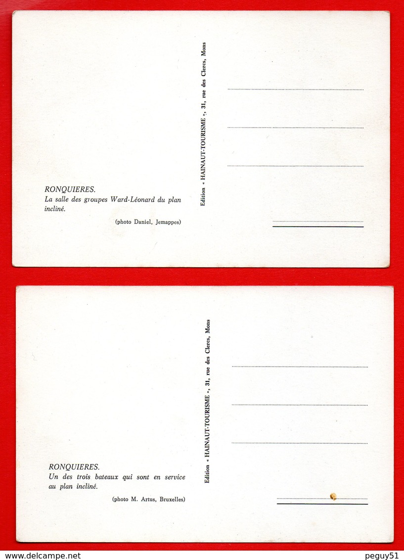 Ronquières (Braine-le-Comte). Plan incliné (Canal Bruxelles-Charleroi.1968). Lot de 12 cartes. Voir descriptions