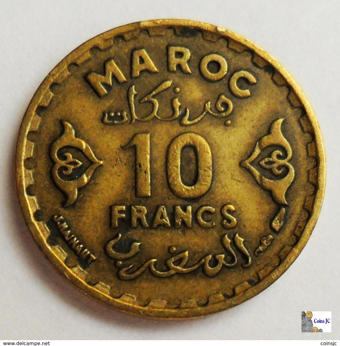 MARRUECOS - 10 Francs - AH1371: 1951 - Marruecos