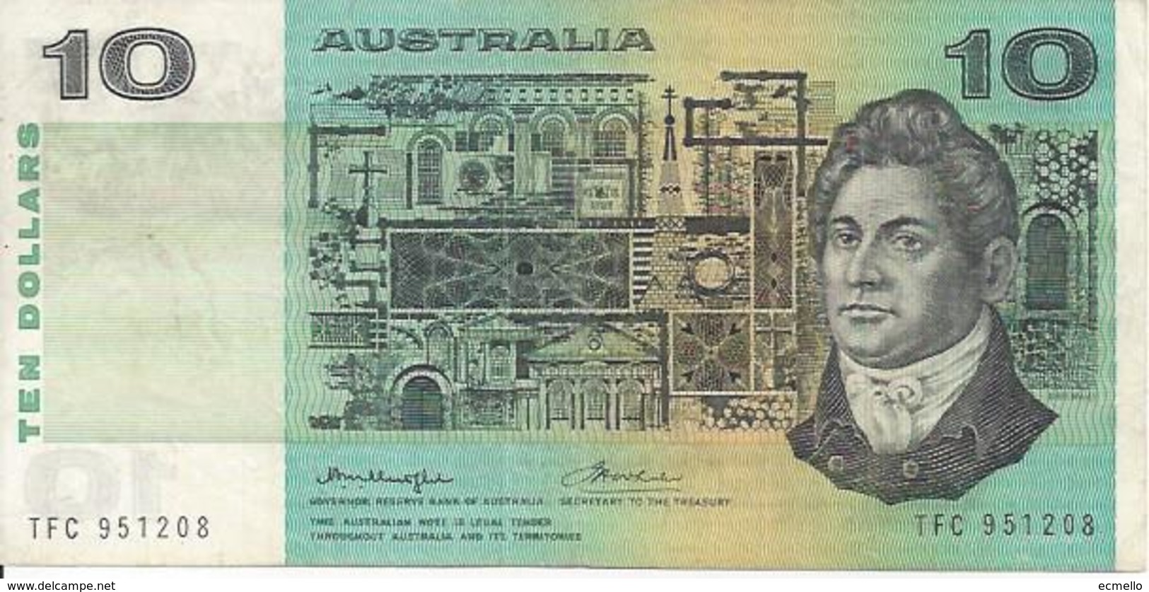 AUSTRALIA P45b 10 DOLLARS 1976 VF - 1974-94 Australia Reserve Bank