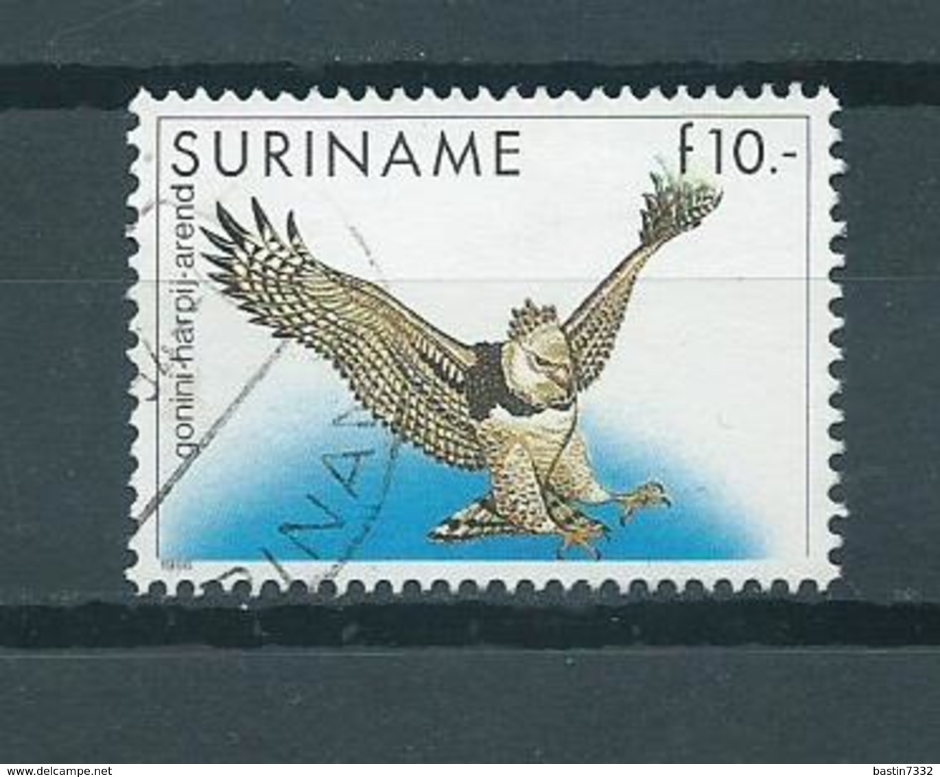 1986 Suriname Birds,oiseaux,vogels,vögel Harpij-arend Used/gebruikt/oblitere - Suriname