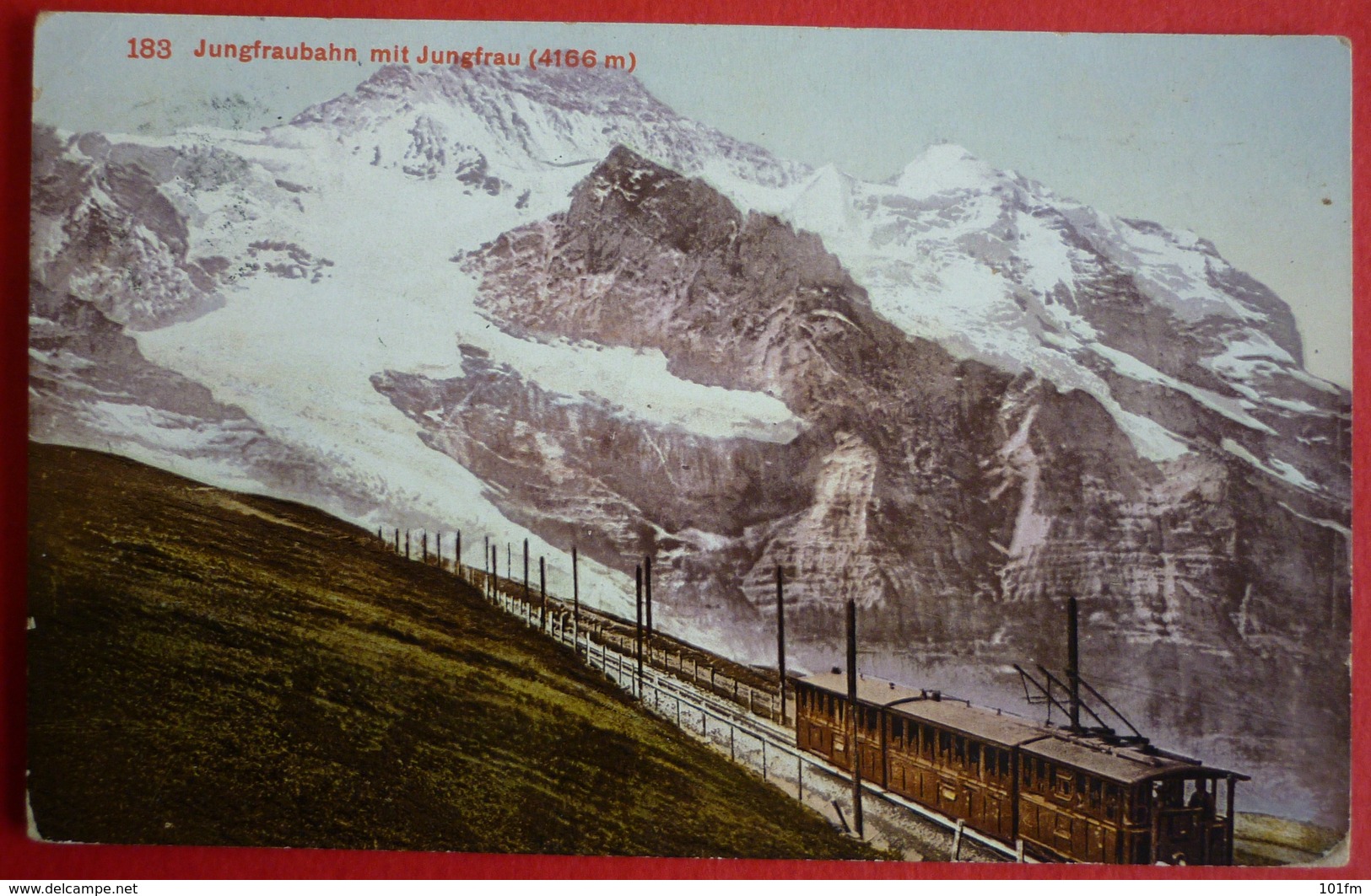 SWITZERLAND - JUNGFRAUBAHN MIT JUNGFRAU , TRAIN - Trenes