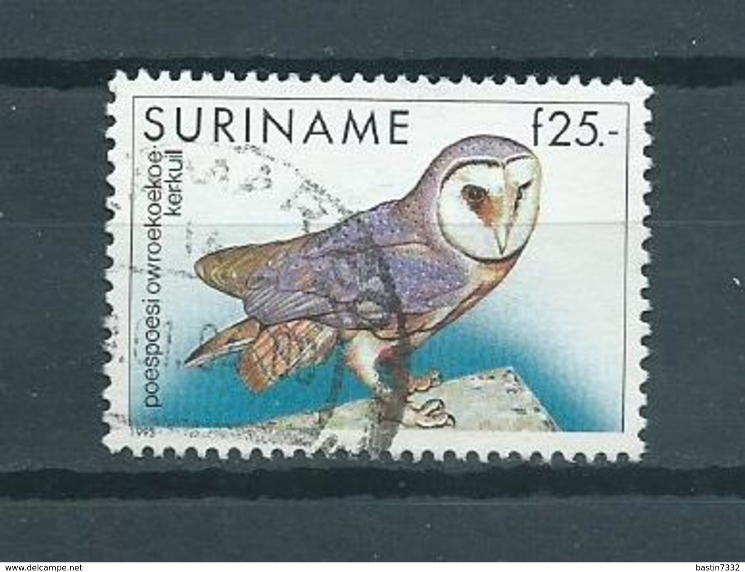 1993 Suriname Birds,oiseaux,vogels,vögel,kerkuil Used/gebruikt/oblitere - Surinam