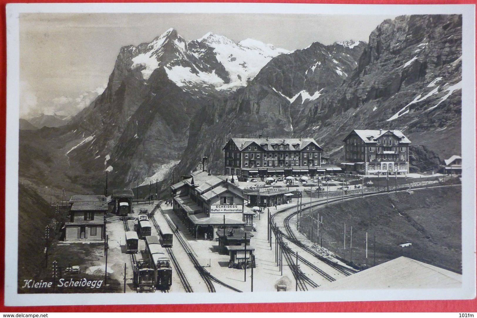 SWITZERLAND - KLEINE SCHEIDEGG , TRAIN STATION , BAHNHOF - Trains