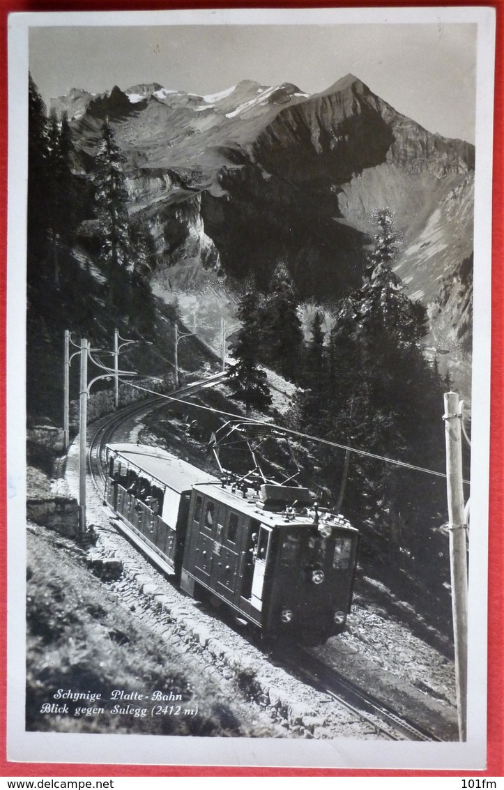 SWITZERLAND - SCHYNIGE PLATTE - BAHN , BLICK GEGEN SULEGG , ELEKTRISCHER ZUG - Treni