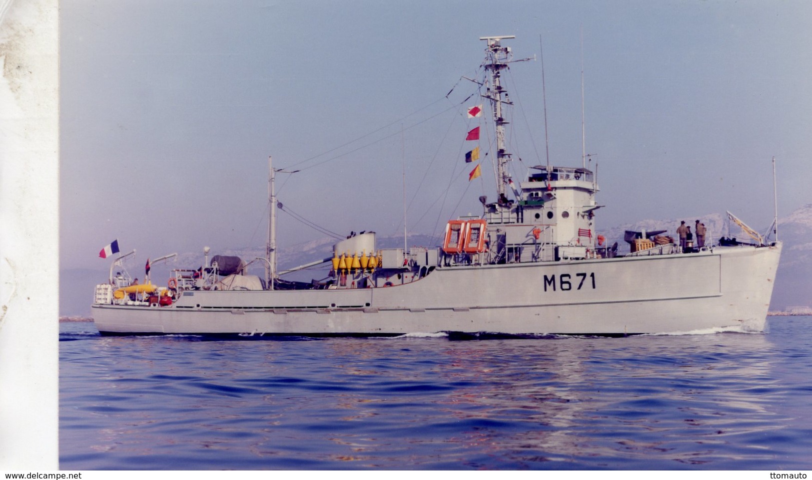 'Camélia' -  Dragueur-Cotier  -  Marine Nationale Francaise  - Marius Bar Carte Postale - Guerre