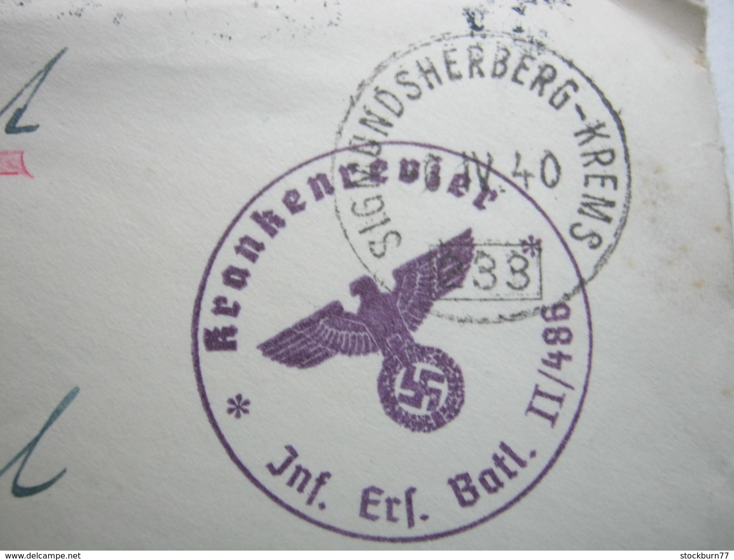 1940 , SIGMONTSHERBERG - KREMS , Bahnpost , Klarer Stempel Auf Feldpostbrief - Briefe U. Dokumente