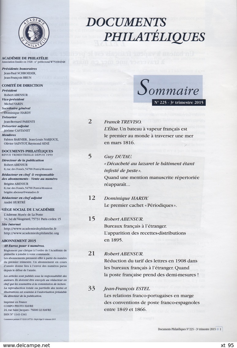 Documents Philateliques - N°225 - Voir Sommaire - Frais De Port 2€ - Autres & Non Classés