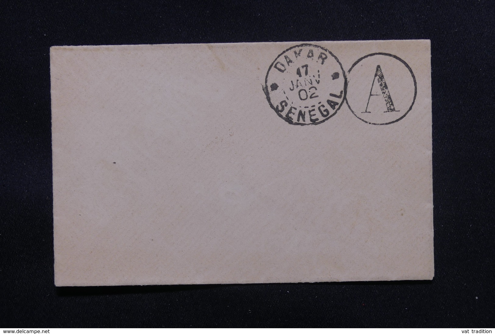 SÉNÉGAL - Oblitération De Dakar + Cachet A En 1902 Sur Petite Enveloppe Non Voyagé - L 48719 - Lettres & Documents