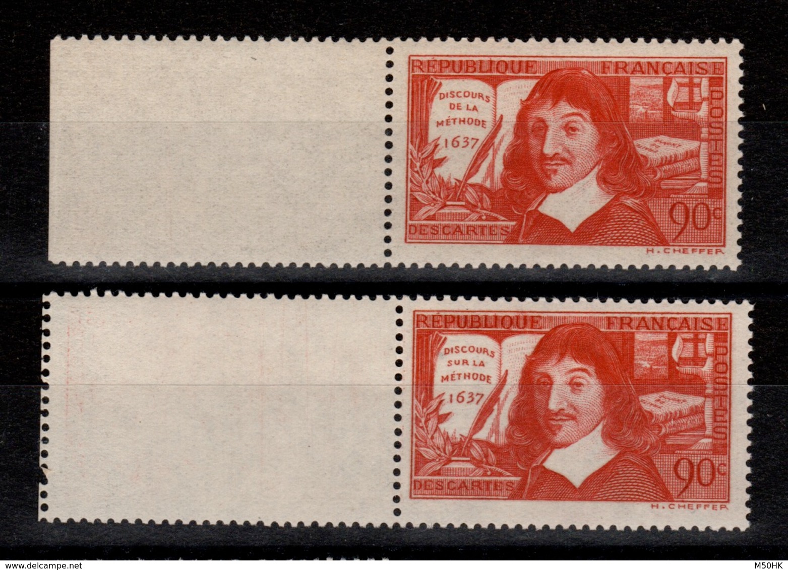 YV 341 & 342 N** Les 2 Descartes Cote 16 Euros - Neufs