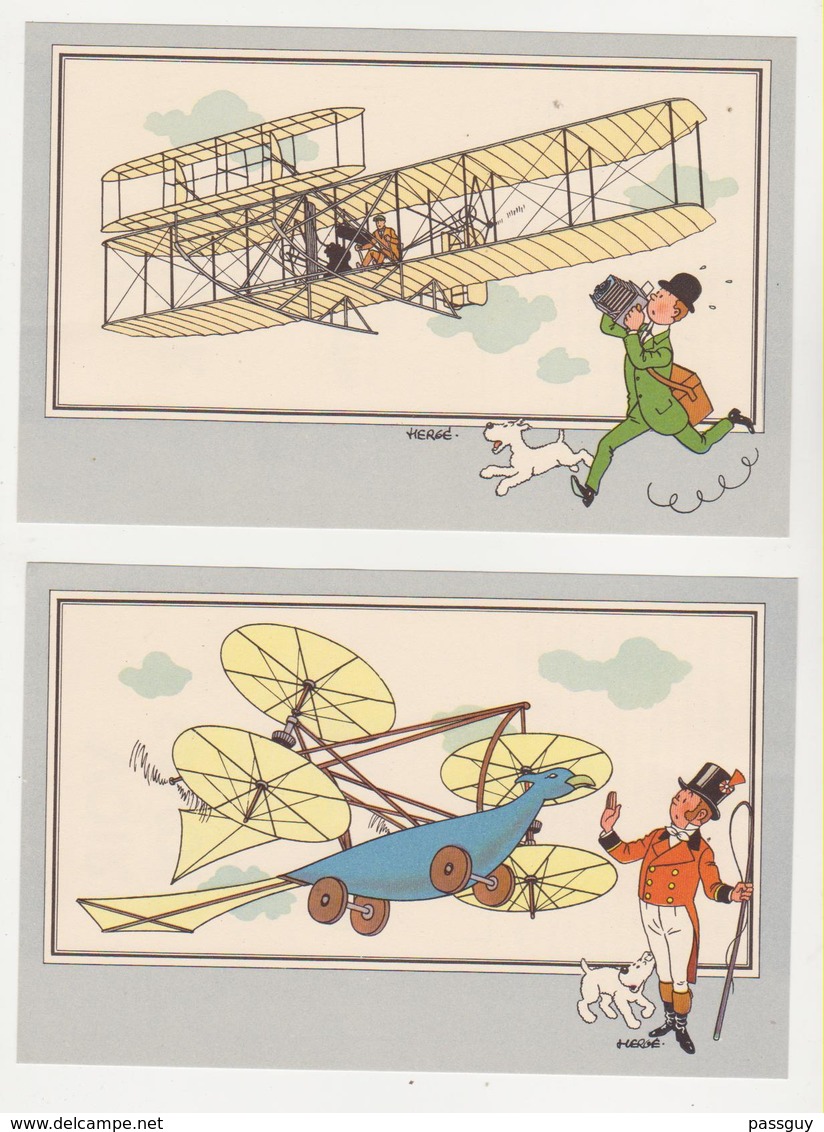 6 Chromos Timbre TINTIN « VOIR & SAVOIR » L'aviation Série 1 - Andere & Zonder Classificatie