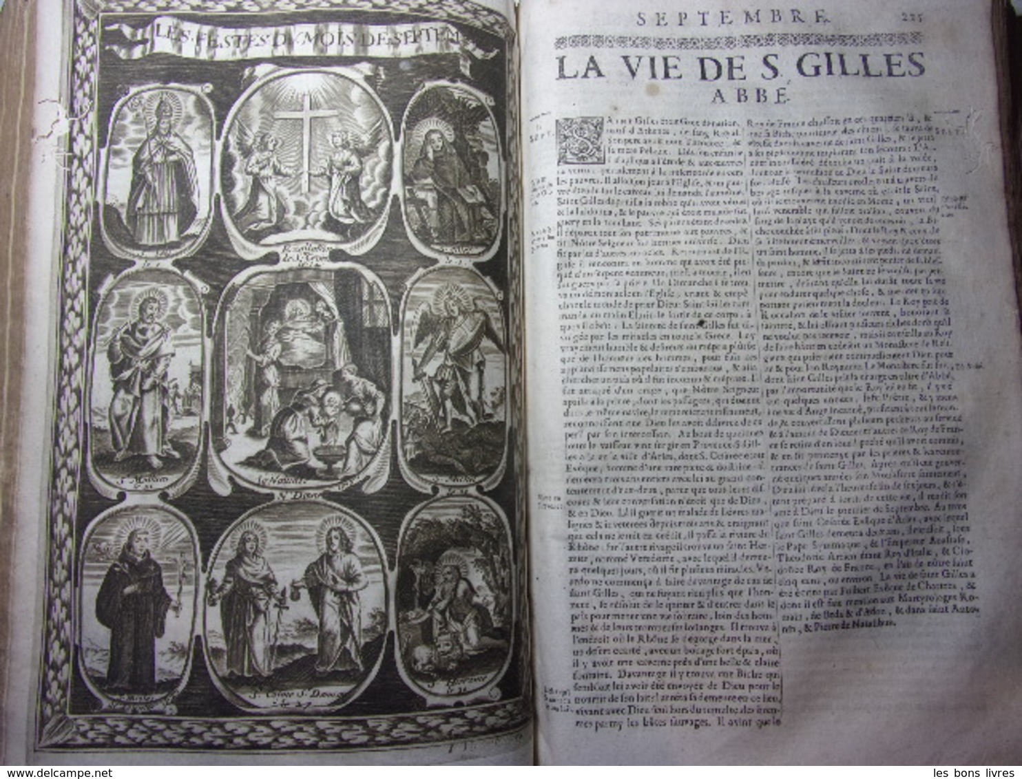 1678. In folio. Ribadeneira - Fleurs des vies des Saints. Planches gravées. rare