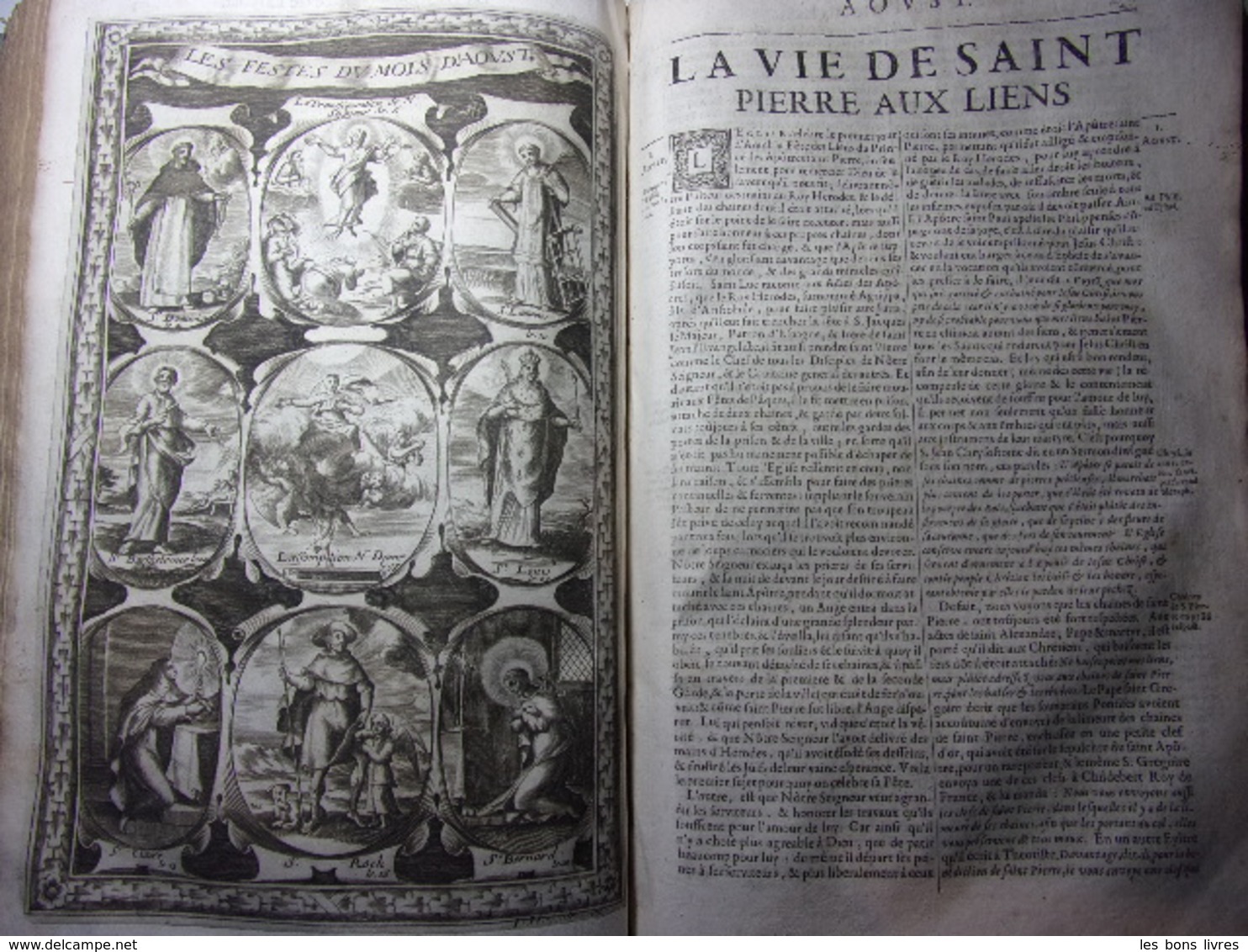 1678. In folio. Ribadeneira - Fleurs des vies des Saints. Planches gravées. rare