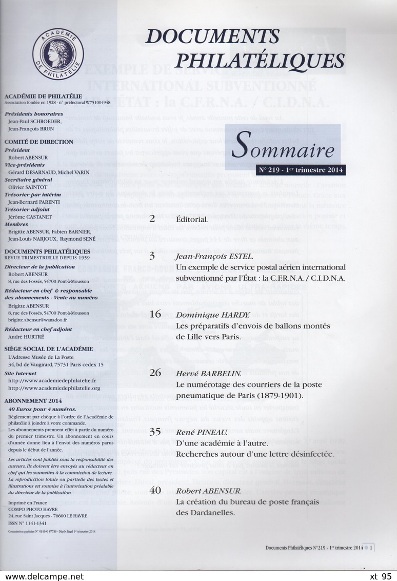 Documents Philateliques - N°219 - Voir Sommaire - Frais De Port 2€ - Autres & Non Classés