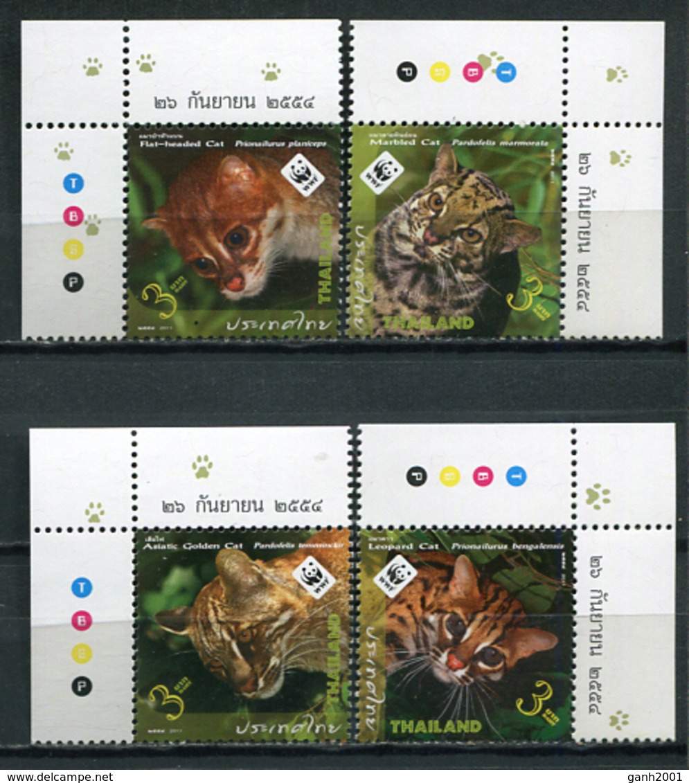 Thailand 2011 Tailandia / Wild Cats Mammals WWF MNH Mamiferos Gatos Salvajes Säugetiere / Cu5916  36-59 - Felinos