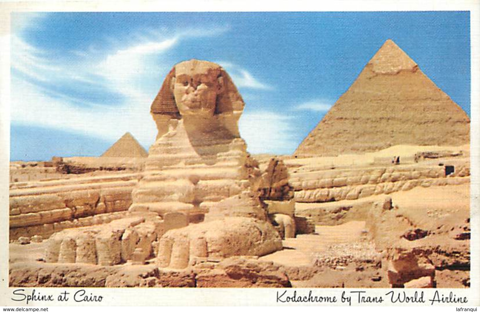 Pays Div- Egypte - Egypt -ref W654- Sphinx -publicité Aviation Kodachrome By Trans World Airline  - - Sphynx