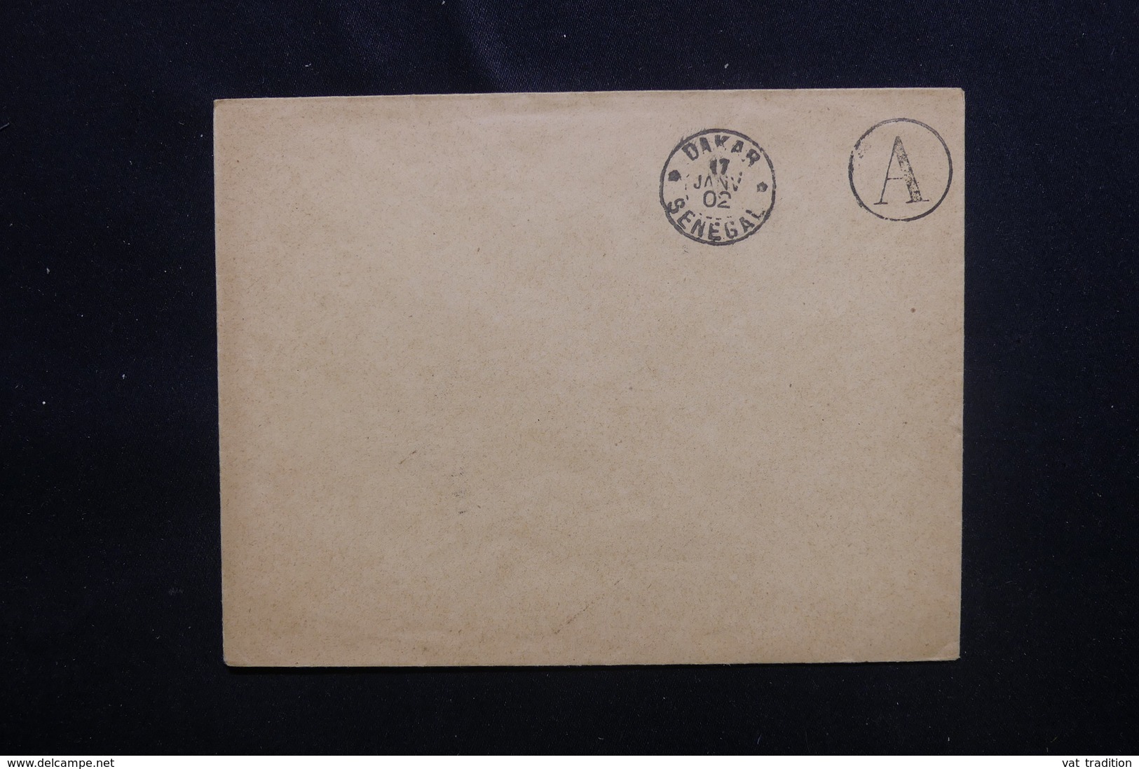 SÉNÉGAL - Oblitération De Dakar + Cachet A Sur Enveloppe En 1902, Non Voyagé - L 48731 - Lettres & Documents