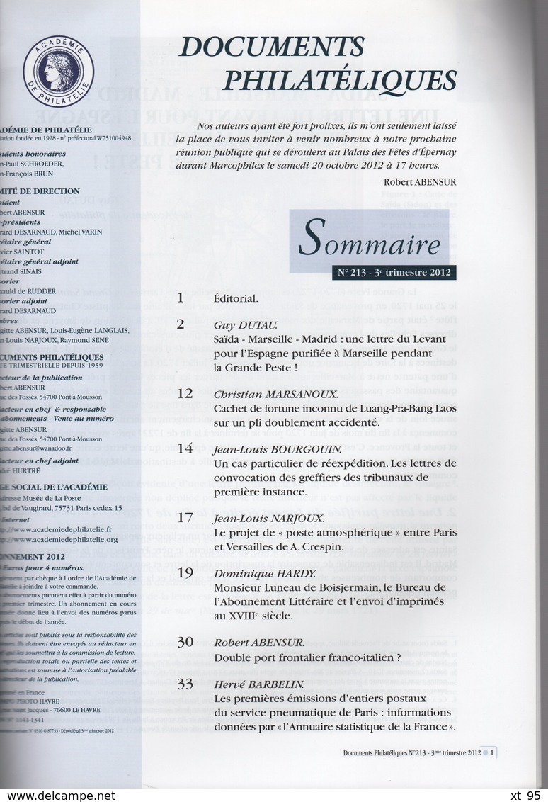Documents Philateliques - N°213 - Voir Sommaire - Frais De Port 2€ - Sonstige & Ohne Zuordnung