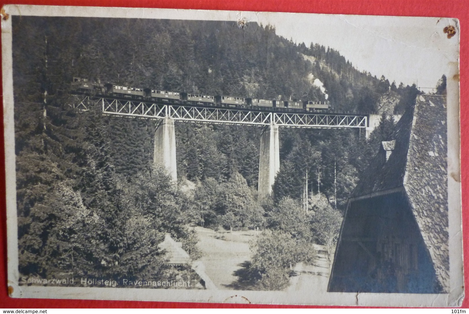 GERMANY - SCHWARZWALD , HOLLSTEIG - BRUCKE MIT DAMPFLOKOMOTIVE - Trenes