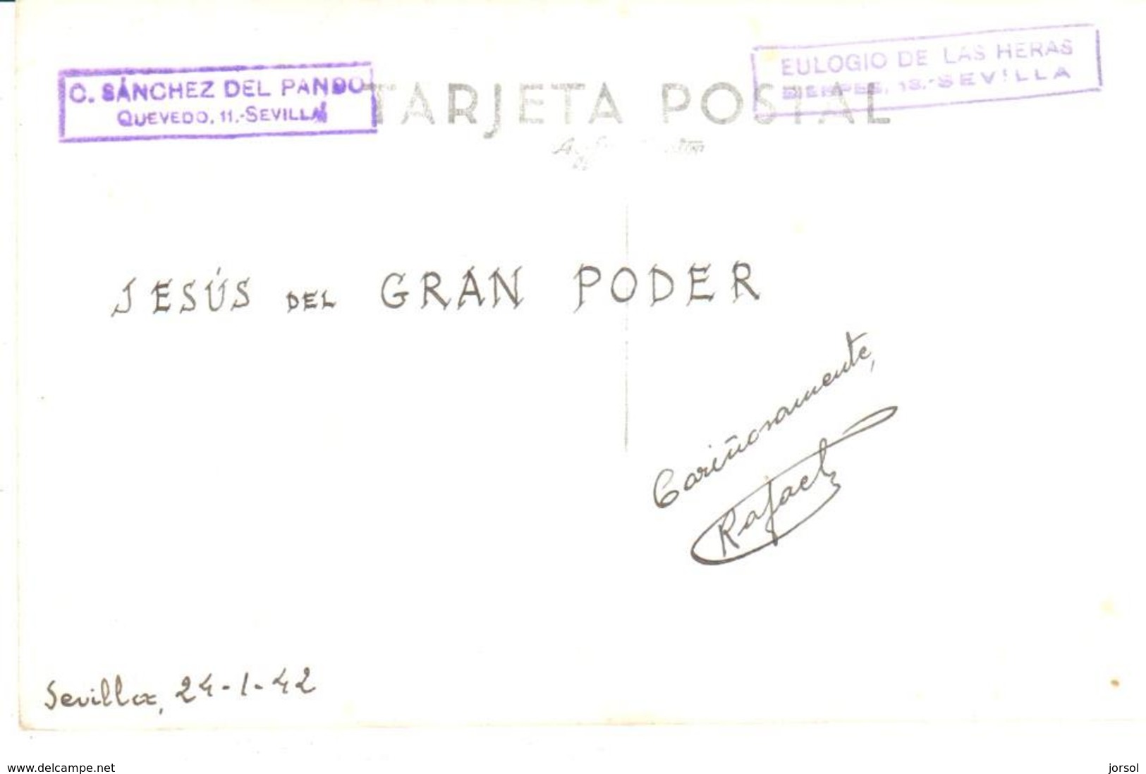 POSTAL   JESUS DEL GRAN PODER - Jesus