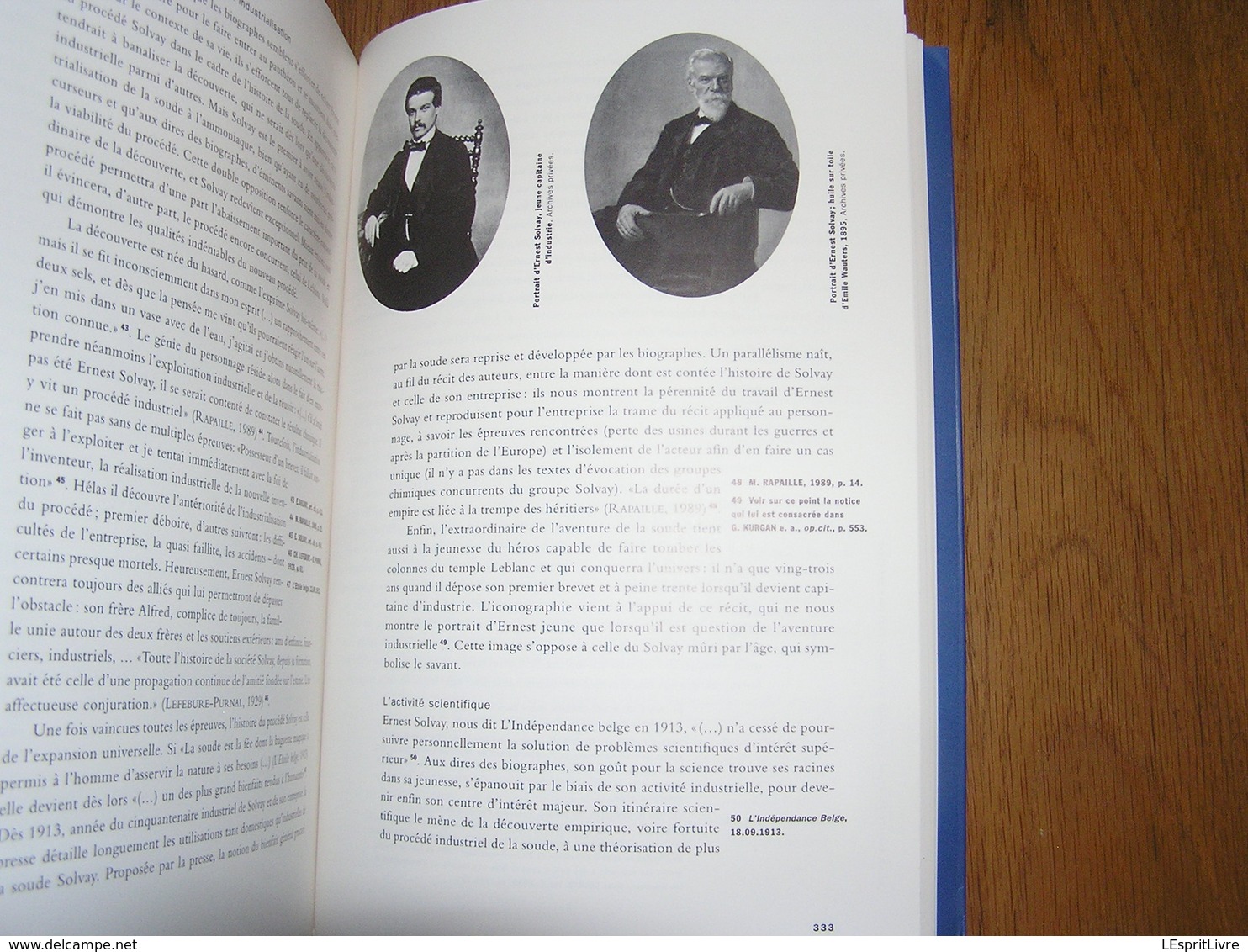 ERNEST SOLVAY ET SON TEMPS Régionalisme Bruxelles Industrie Chimique Chimie Sciences Couillet Belgique Industrielle