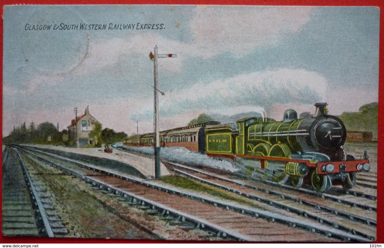 GLASGOW - SOUTH WESTERN RAILWAY EXPRESS , STEAM LOCOMOTIVE - Trains