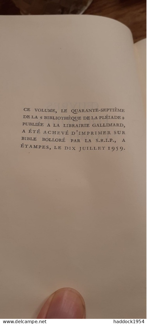 Oeuvres Poètiques Complètes VERLAINE Gallimard 1981 - French Authors