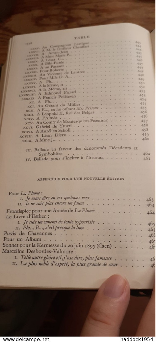 oeuvres poètiques complètes VERLAINE gallimard 1981