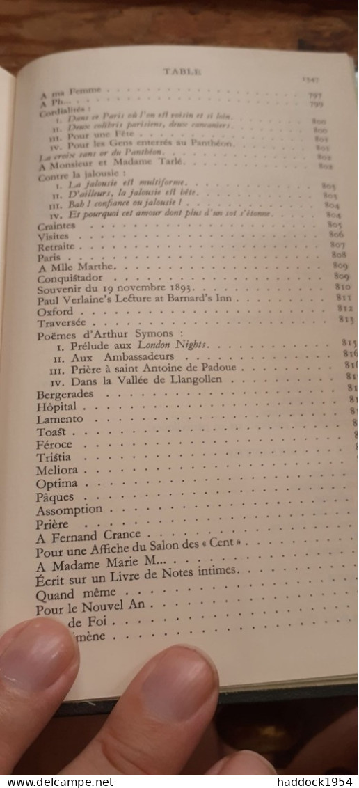 oeuvres poètiques complètes VERLAINE gallimard 1981