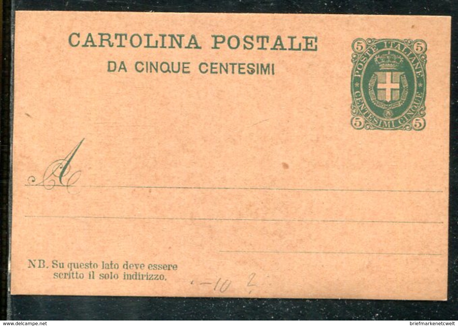 Italien / 1889 / Postkarte Mi. P 33 ** (2277) - Ganzsachen