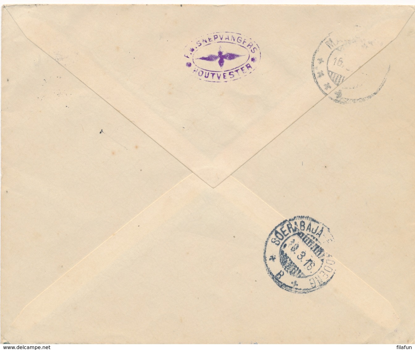 Nederlands Indië - 1916 - 10 Cent Envelop G39a Van KB Malang Via Treinstempel KB SOERABAJA-BANDOENG +B+ Naar KB Magelang - Nederlands-Indië