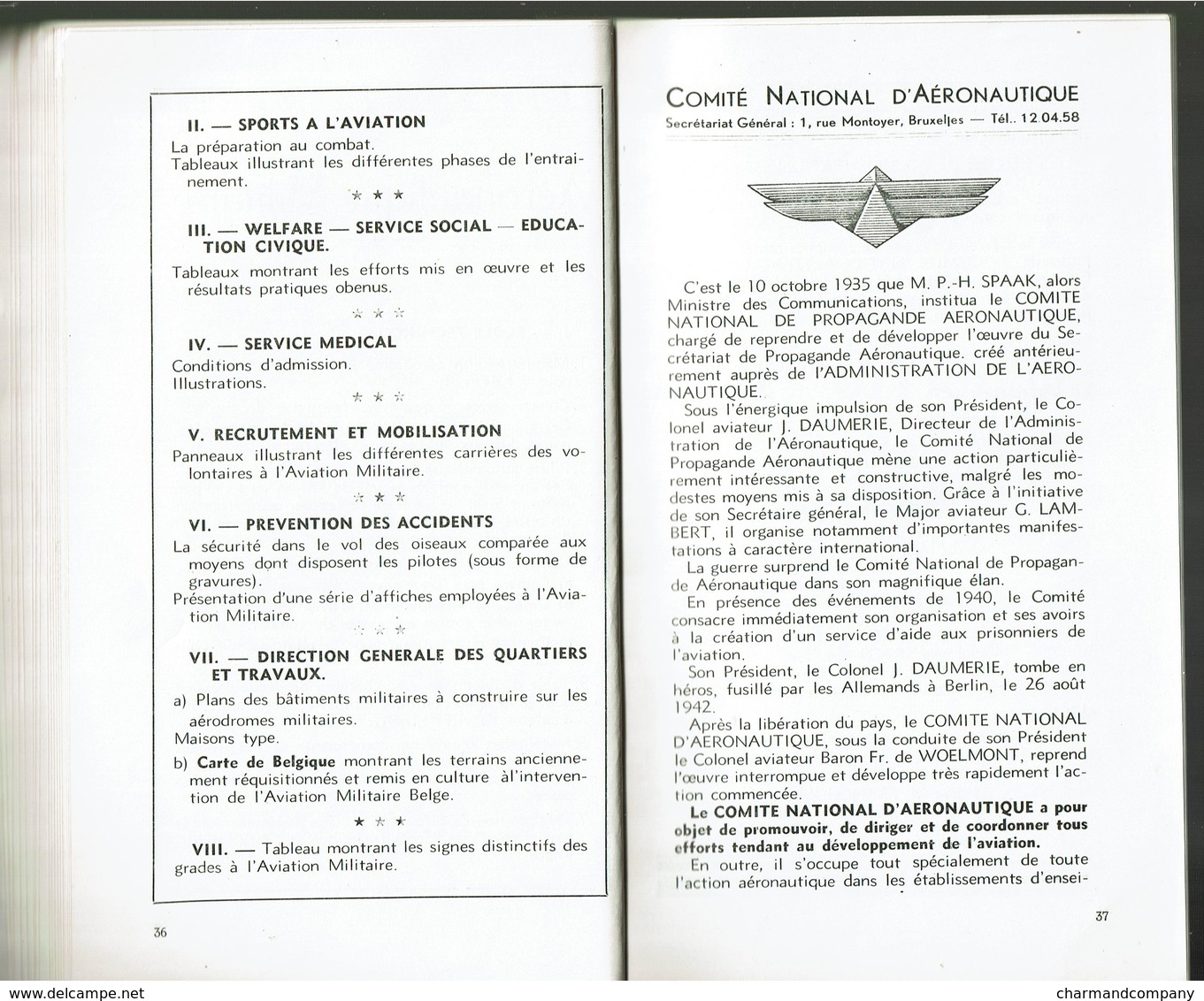 Bruxelles 1947 - IIIe Salon International de l'Aéronautique - Catalogue officiel - aviation - 8 scans