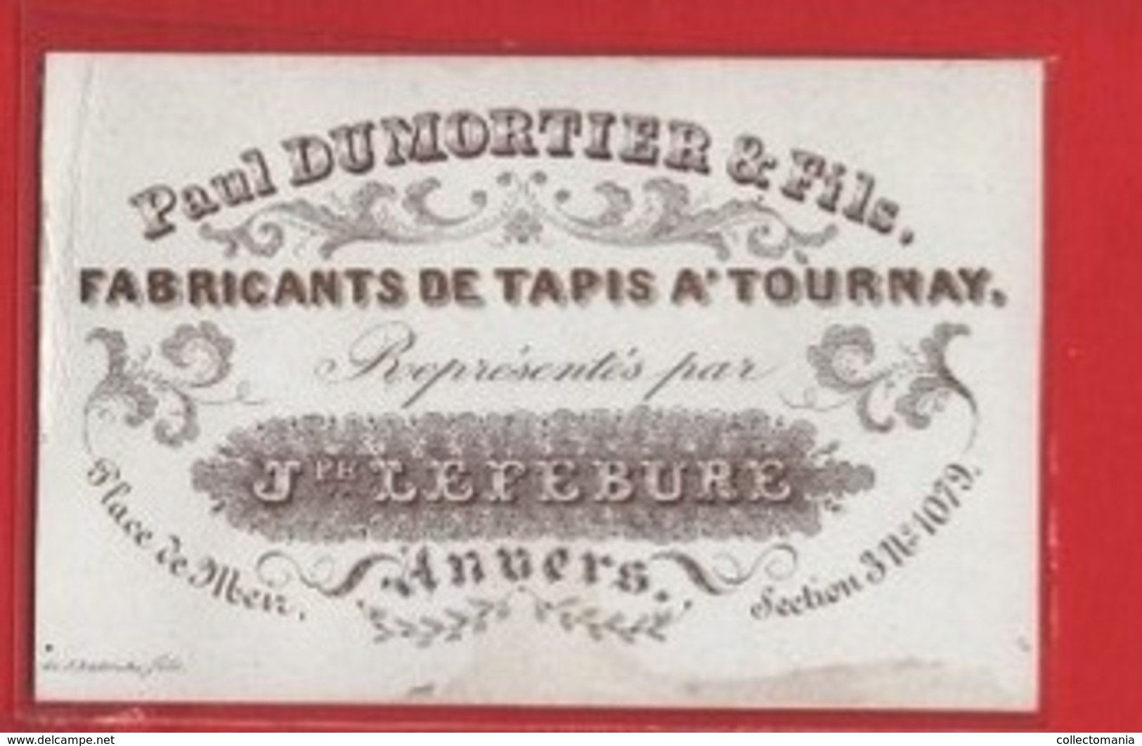 Lot85A : 9 ViSiT Cards, Printer RATiNCKX In ANVERS Antwerpen Porseleinkaarten Circa 1840 à1860 Hand Press Litho - Porcelana